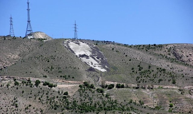 600 ton taşla yapılan Atatürk portresi uzaydan görülebiliyor