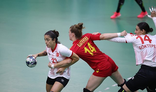 A Milli Kadın Hentbol Takımı, Kuzey Makedonya&#039;yı mağlup etti