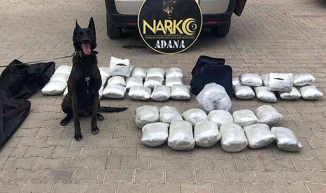 Adana'da 37 kilo esrar ele geçirildi