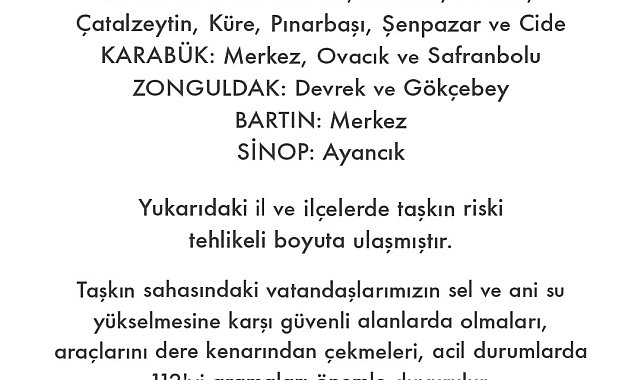 AFAD Batı Karadeniz&#039;de meydana gelebilecek sel ve taşkınlara karşı önlemleri arttırdı