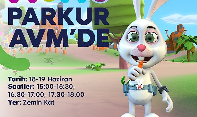Akıllı Tavşan Momo Parkur AVM&#039;ye geliyor