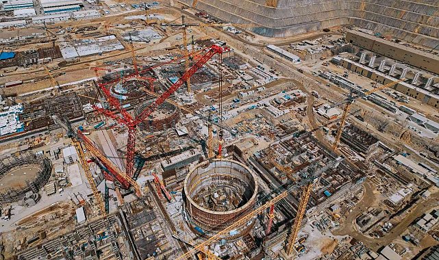 Akkuyu NGS'nin 2. ünitesinde iç koruma kabuğunun 3. katmanı kuruldu