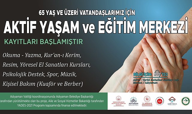 Aktif yaşam ve eğitim merkezi hizmete giriyor