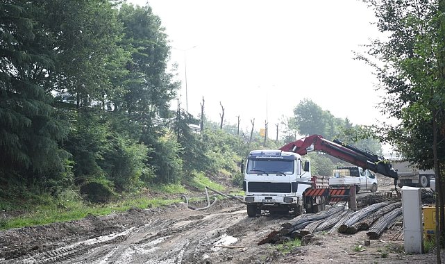 Alikahya Stadyum bağlantı yolunda çalışmalar sürüyor