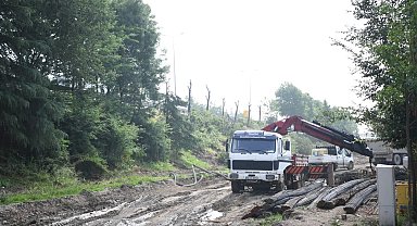 Alikahya Stadyum bağlantı yolunda çalışmalar sürüyor