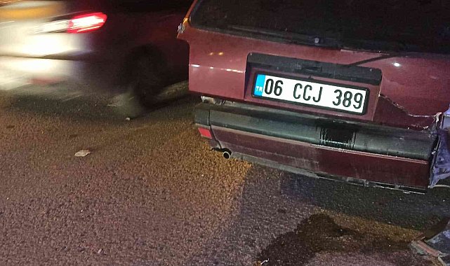 Ankara&#039;da 5 araçlı zincirleme trafik kazası