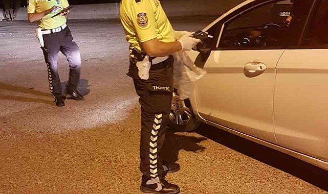 Antalya'da helikopter de dron destekli trafik denetimi