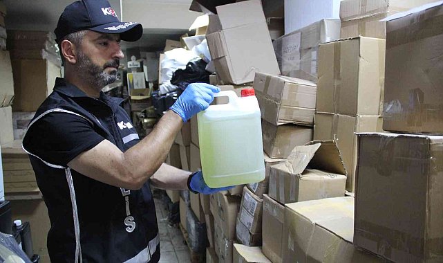 Aydın'da üretim tesisine sahte alkol baskını