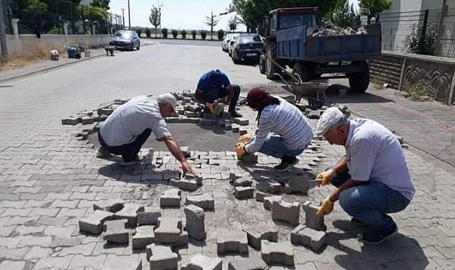 Bağlar Belediyesinden parke çalışmaları