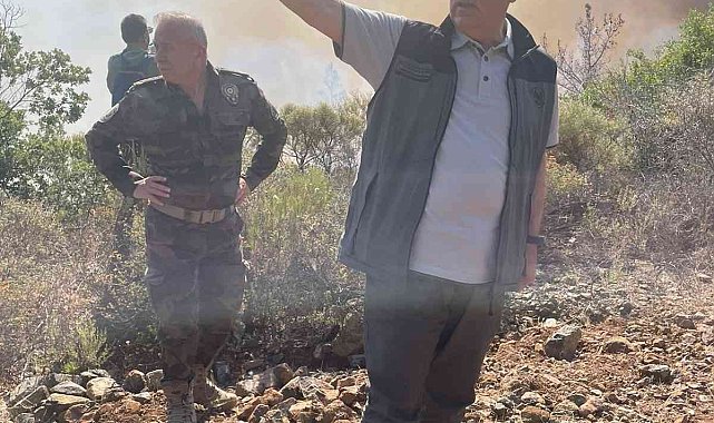 Bakan Kirişci Marmaris'teki yangın bölgesinde incelemelerini sürdürüyor