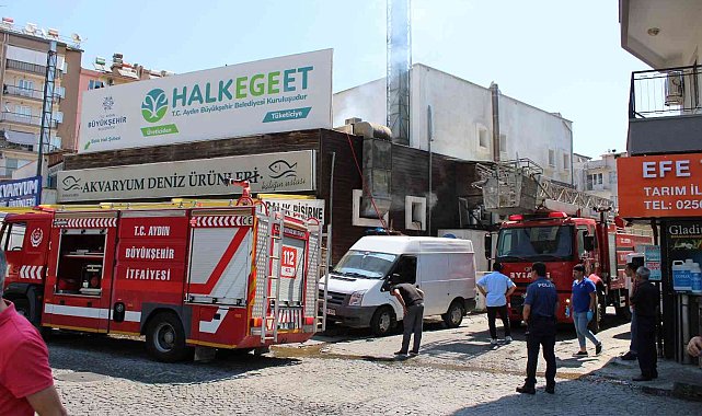 Balık halindeki baca yangını korkuttu