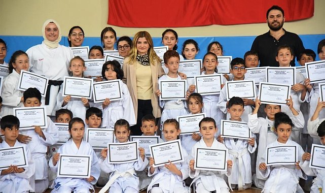 Başiskele Belediyesi spor okullarında sarı kuşak sevinci