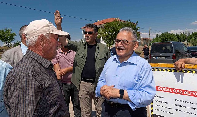 Başkan Büyükkılıç, Saroğlan'da doğal gaz çalışmalarını inceledi