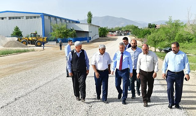 Başkan Çınar, yol düzenleme çalışmalarını inceledi