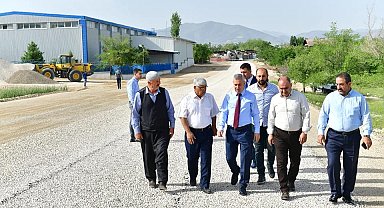 Başkan Çınar, yol düzenleme çalışmalarını inceledi