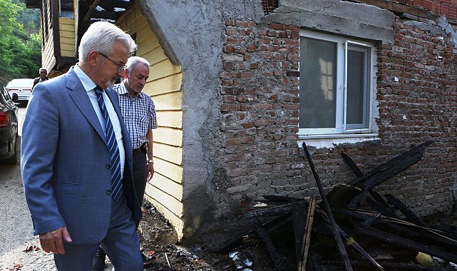 Başkan Erdem&#039;den yangın mağdurlarına destek sözü