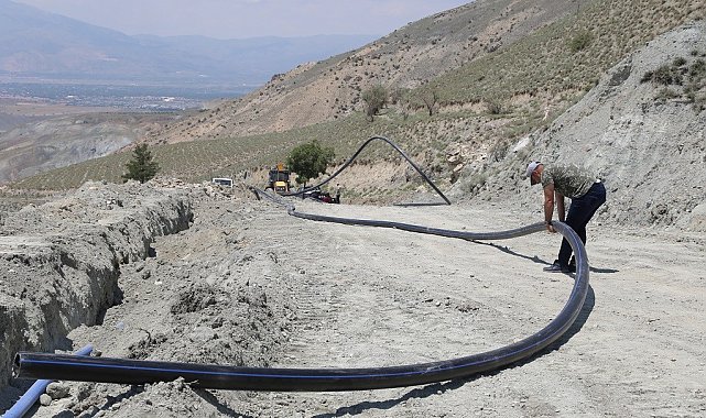 Başpınar&#039;da selden zarar gören içme suyu hattı yenileniyor