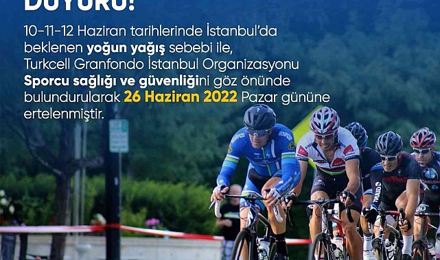 Beykoz'da yapılacak Turkcell Granfondo ertelendi
