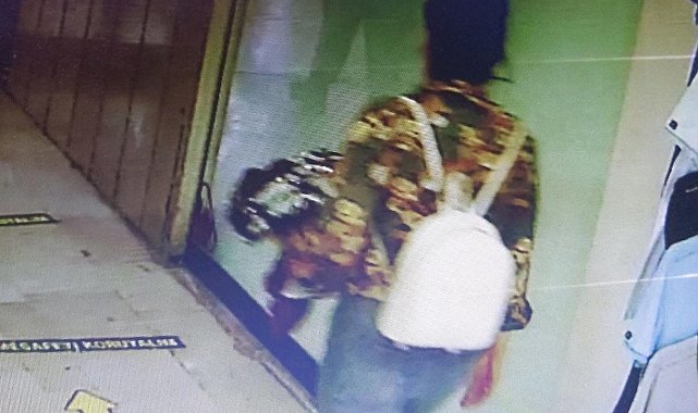 Bindallı çaldığı iddia edilen kadın güvenlik kameralarına yansıdı