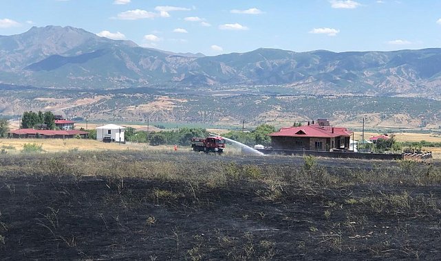 Bingöl&#039;de ot yangını ormana sıçramadan söndürüldü