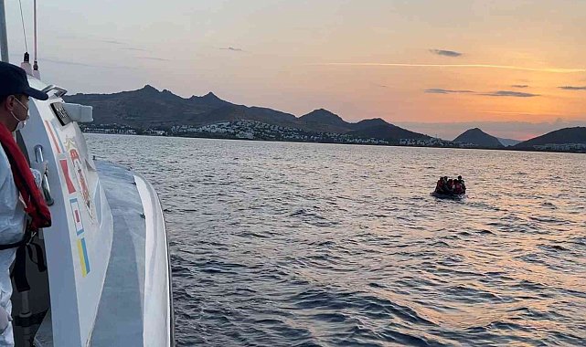 Bodrum'da 16 düzensiz göçmen kurtarıldı, 14'ü yakalandı