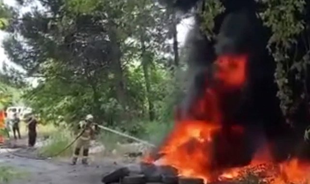 Bursa&#039;da hurda demir için ormanı yakıyorlardı