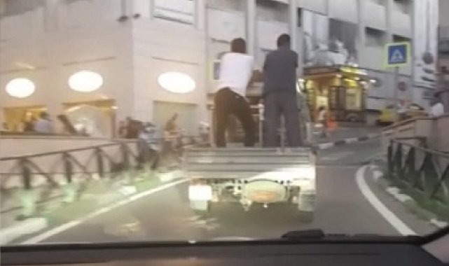 Bursa'da tehlikeli yolculuk kameralarda