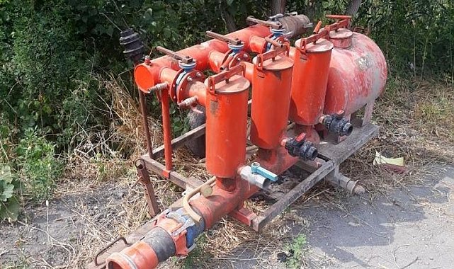 Çalınan tarım aleti bulunup sahibine teslim edildi