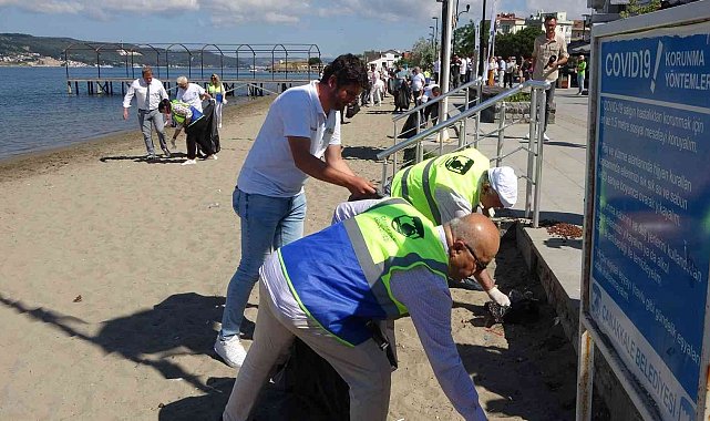 Çanakkale'de sahil temizliği