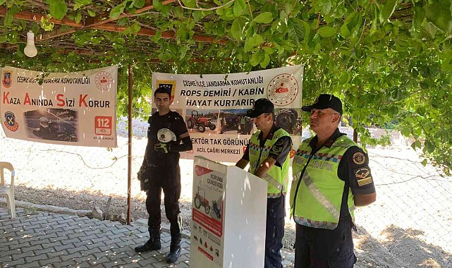 Çeşme Ziraat Odası&#039;ndan traktörlere ücretsiz reflektör