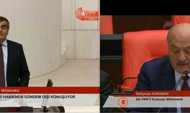 CHP'li vekil TBMM'de Erzincan'ı konuştu, AK Partili vekil cevap verdi