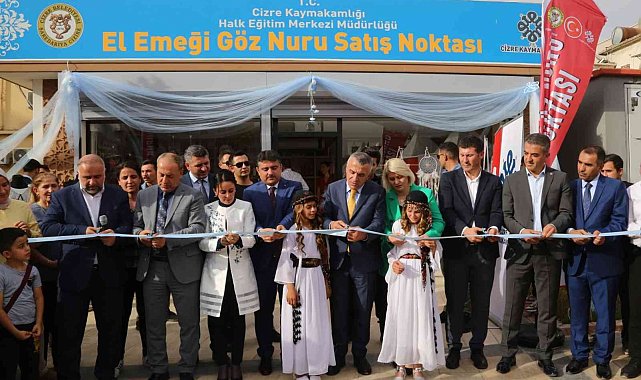 Cizre'de el emeği ürünlerinin satış noktası dualarla açıldı