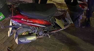 Çöp kamyonunun çarptığı motosikletli kurye yaralandı