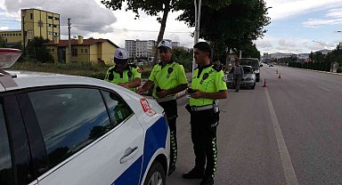 Çorum'da dronlu trafik denetimi