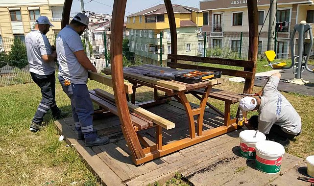 Darıca'da çocukların güvenliği için parklar yenileniyor