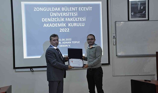 Denizcilik Fakültesi Akademik Personeline Teşekkür Belgesi
