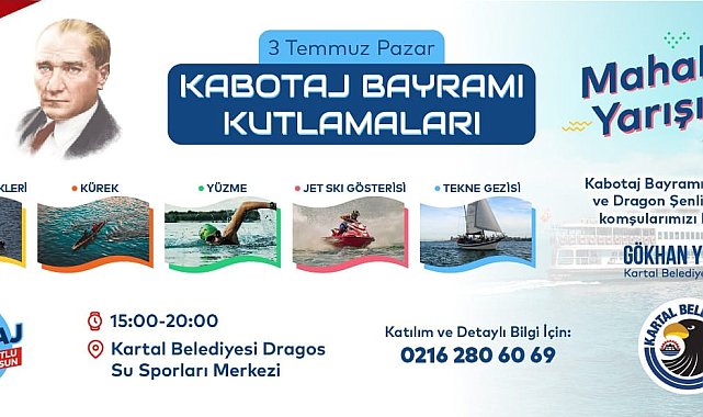 Denizcilik ve Kabotaj Bayramı Kartal&#039;da büyük bir coşku ile kutlanacak