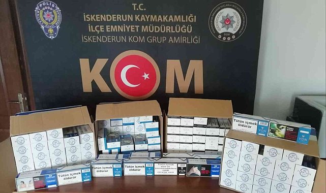 Dörtyol ve Payas'ta kaçak makaron operasyonu