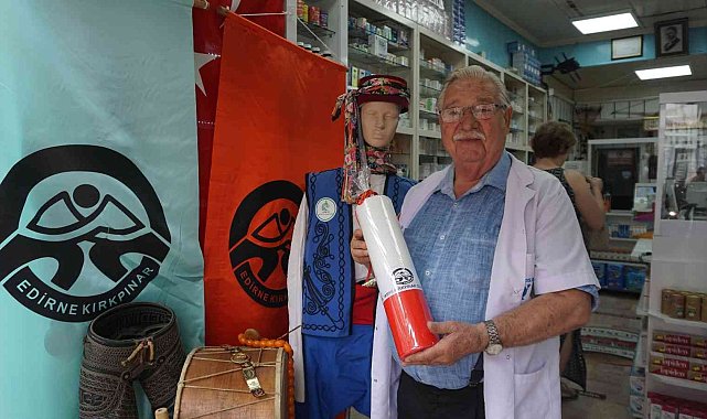 Edirneli eczacı &#039;Kırkpınar Köşesi&#039; ile örnek teşkil ediyor