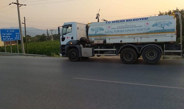 Efeler Belediyesi'nden Marmaris yangınına destek