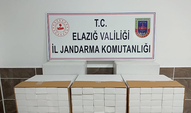 Elazığ'da 50 bin adet gümrük kaçağı makaron ele geçirdi