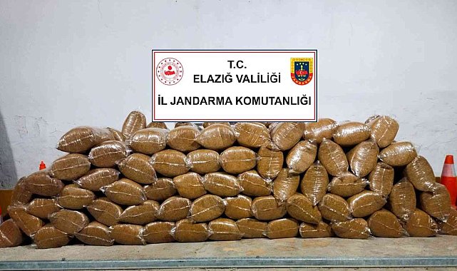 Elazığ&#039;da 775 kilogram kaçak kıyılmış tütün ele geçirildi