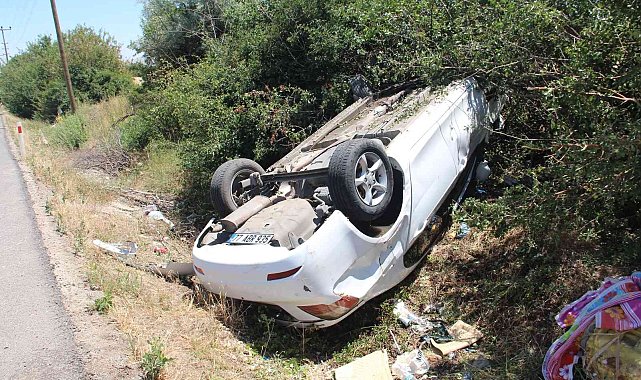 Elazığ&#039;da otomobil takla attı: 6 yaralı