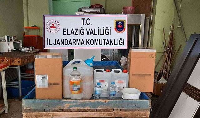 Elazığ'da sahte alkol operasyonu
