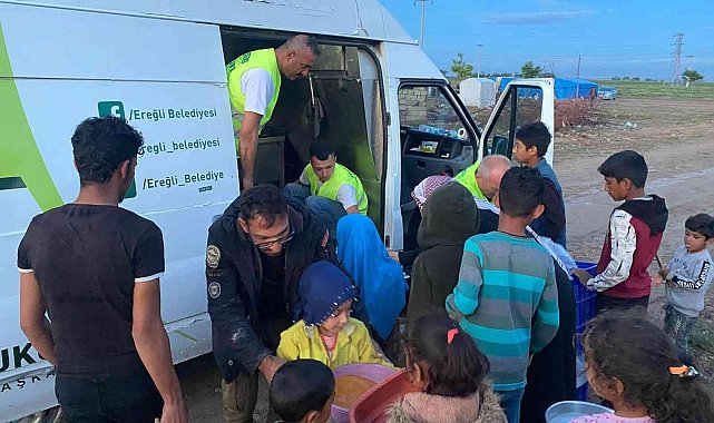 Ereğli Belediyesi sel mağduru vatandaşların yanında