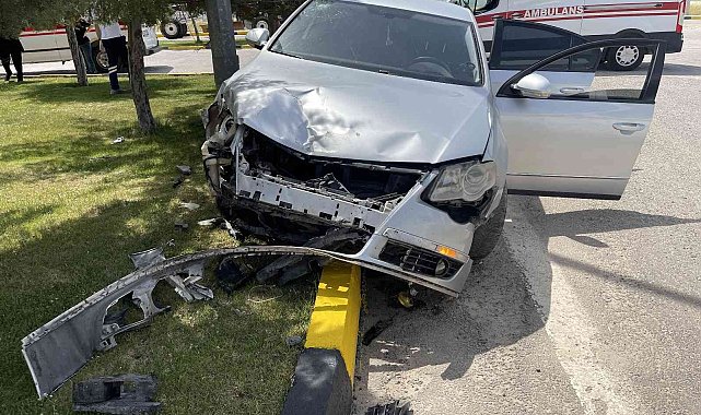 Ergani'de trafik kazası, 1 yaralı