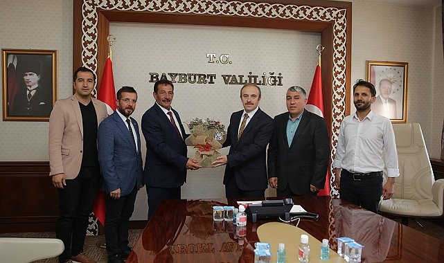 Esnaf ve Sanatkarlar Odaları Birliği yeni yönetiminden Vali Epcim'e ziyaret