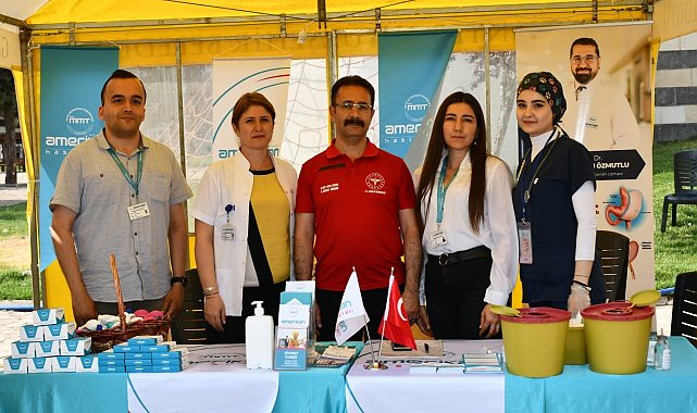 Festivale katılanların kan şekerini ölçtüler