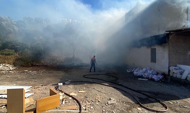 Fırında çıkan yangın, makilik alana sıçradı