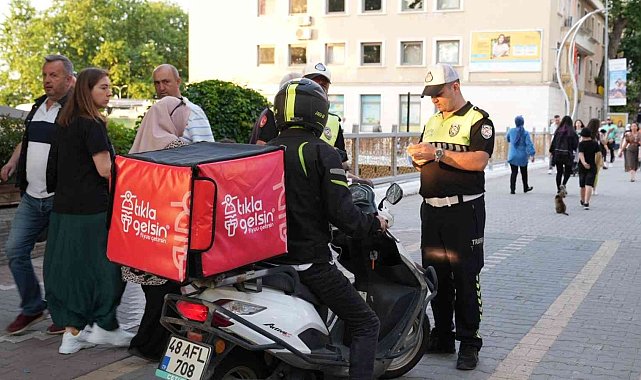 Gazipaşa Caddesi'nde motosiklet denetimi